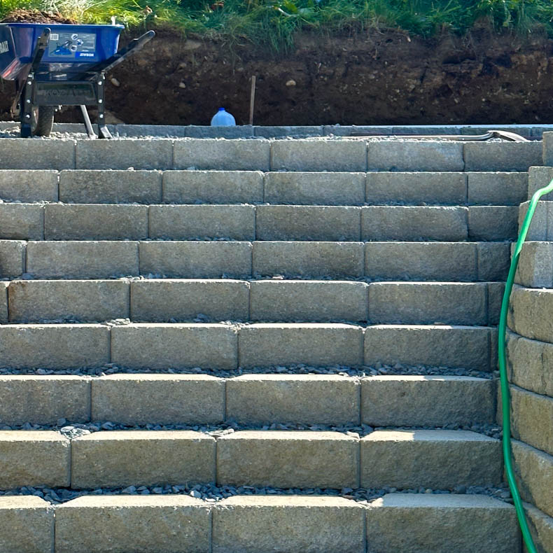 Stepped Retaining Wall